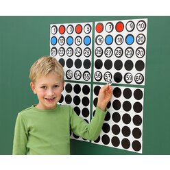 Hunderterfeld f�r die Tafel magnetisch mit Kreisen und Ringen