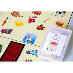 Lernteppich Anlauthaus mit Buchstabenk�rtchen