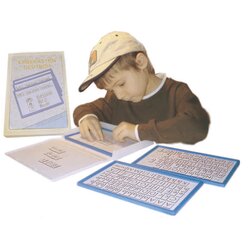 Legekasten Deutsch blau mit 3 Tafeln, 160 Buchstaben