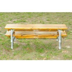 Outdoor-Bank 150 cm, 2er-Set, stapelbar