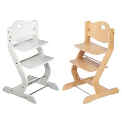 Treppenhochstuhl Buche natur, 6-36 Monate