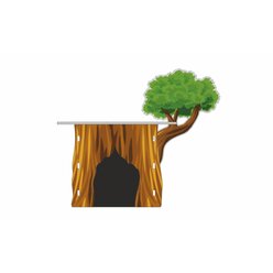 Schallschutz Spielhaus Baumstumpfh�hle Waldi Gr��e B, HxBxT: 92x130x120 cm