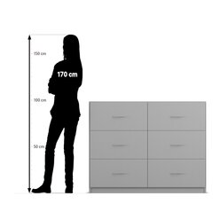 Flexeo H�ngeregister-Schrank mit Sockel, Buche hell, 6 gro�e Schubladen HxBxT: 99,1 x 126,4 x 60 cm