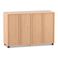 Flexeo� Regal PRO Buche hell, HxBxT: 99.1 x 143.9 x 48 cm, 4 Reihen, 32 kleinen Boxen hellblau, Sockel