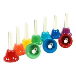 Gestimmte Handglocken, diatonisch, 10 St�ck mit Tasche, ab 3 Jahre