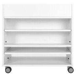 Materialwagen, Holzdekor wei�, HxBxT 80x80x62 cm