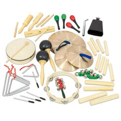 Percussion-Tasche mit 24 Rhythmus-Instrumenten, 4-12 Jahre