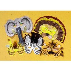 Tiermasken Blanko-Set, Set mit 8 St�ck, ab 5 Jahre