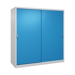 C+P Sportger�teschrank, 1950x1900x600mm, Korpus RAL 7035 Lichtgrau, Front RAL 5012 Lichtblau