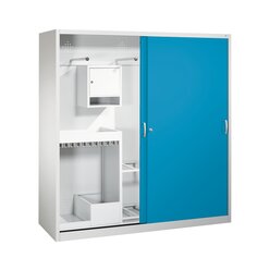 C+P Sportger�teschrank, 1950x1900x600mm, Korpus RAL 7035 Lichtgrau, Front RAL 5012 Lichtblau