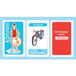 Deutsch Lernen: Ich kann! Ich will! Ich muss! Modalverben, Kartenspiel f�r 2-4 Spieler ab 9 Jahre