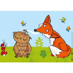 Kamishibai Bildkartenset - Die Eule mit der Beule, 1-4 Jahre