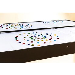 Gro�er Leuchttisch, 180 x 60 cm, h�henverstellbar 66,5 bis 83,5 cm