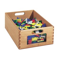 Materialkasten hoch, mit Acryl-Sichtfenster, Buche natur