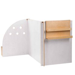 Krippenspielwand, Malen - Lesen, wei� gebeizt