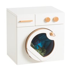 Waschmaschine mit drehbarer Trommel und Bullaugent�r, Krippenspielm�bel