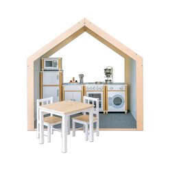 Educasa Spielhaus XXL wei� mit Tretford-Teppich, 1-7 Jahre