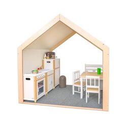 Educasa Spielhaus XXL wei� mit Tretford-Teppich, 1-7 Jahre