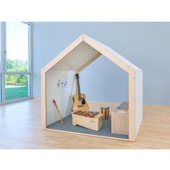 Educasa Spielhaus XXL wei� mit Tretford-Teppich, 1-7 Jahre
