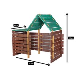 Aufbaubares Blockhaus, 60-teilig, ab 2 Jahren