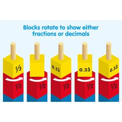 Bruch- und Dezimalt�rme aus Holz, ab 3 Jahre