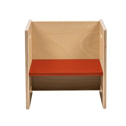 Kubenstuhl - 36 x 36 cm, Sitzfl�che: Indischrot