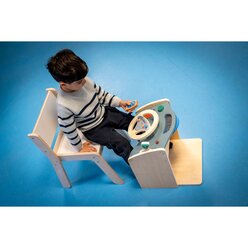 Educo Lenkrad und Armaturenbrett aus Holz mit Bildschirm - neue Version!