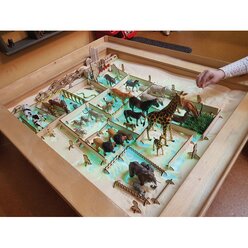 Leuchtsandkasten mit Ablagerahmen und Fernbedienung