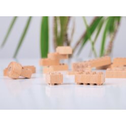 FabBrix Holzbausteine aus Buchenholz 300er-Set im Leinens�ckchen  (nur solange der Vorrat reicht!)