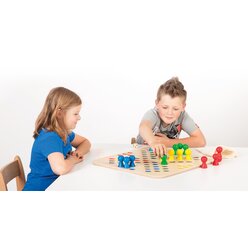 Go 4, Spielbrett mit Spielfiguren + W�rfel, ab 3 Jahren (auch f�r Senioren)