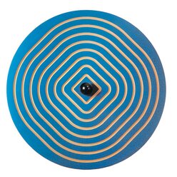 Wandkreisel Welle mit Wandhalterung, blau und rot, 63 cm �,