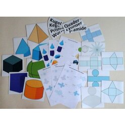 Geometrische K�rper und Fl�chen, magnetisches XXL-Kombi-Set