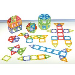 Translucent Magnetic Polydron, lichtdurchl�ssiges magnetisches Klassen-Set, 128 Teile
