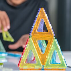 Translucent Magnetic Polydron Formen-Set, 64 Teile