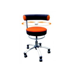 Sanus Gesundheitsstuhl  36-43 cm, Kunstleder orange/schwarz, mit Gleiter