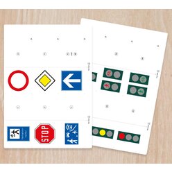 Verkehrszeichen - Kinder im Verkehr, Halbfertig-Material