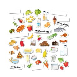 Ern�hrungspyramide mit Lebensmitteln vegetarisch und klassisch, magnetisch, 127 Teile