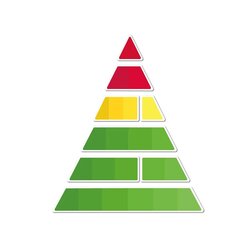 Ern�hrungspyramide mit Lebensmitteln vegetarisch und klassisch, magnetisch, 127 Teile