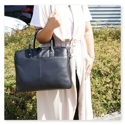 TimeTEX Lehrertasche Tenera, schwarz, Nappa-Vollrindsleder