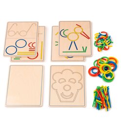 Ringe und St�ckchen, Legespiel mit Aufgabenkarten, ab 3 Jahre