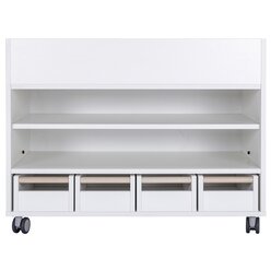 Universalwagen f�r Bastelmaterial & B�cher, Buche Sand, HxBxT 80x102x55 cm