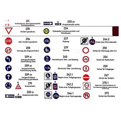 Verkehrszeichen, 64 St�ck, magnetisch, aus MAG-Pap�