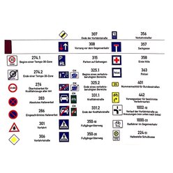 Verkehrszeichen, 64 St�ck, magnetisch, aus MAG-Pap�