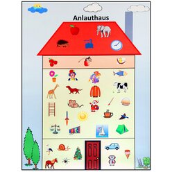 Lernteppich Anlauthaus mit Buchstabenk�rtchen
