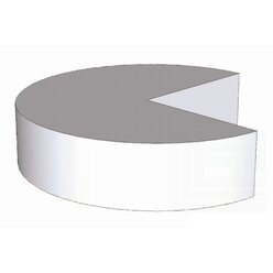 Podest - Dreiviertelkreis wei�, Schaumstoffelement