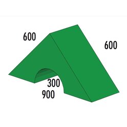 Dreieck mit Halbrundausschnitt MAXI gr�n/hellgr�n, ab 4 Jahre