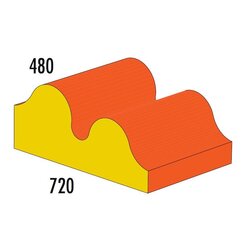 Gro�e Welle MEDI gelb/orange, 2-4 Jahre