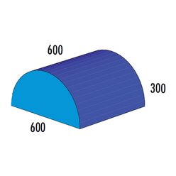 Halbzylinder MAXI blau/hellblau, 600x600 Durchmesser, ab 4 Jahre