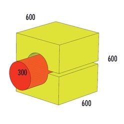 R�hre 3-teilig, mit Zylinder, MAXI gelb/rot/orange, ab 4 Jahre