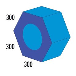 Sechseckvollkreis MAXI blau/hellblau, ab 4 Jahre